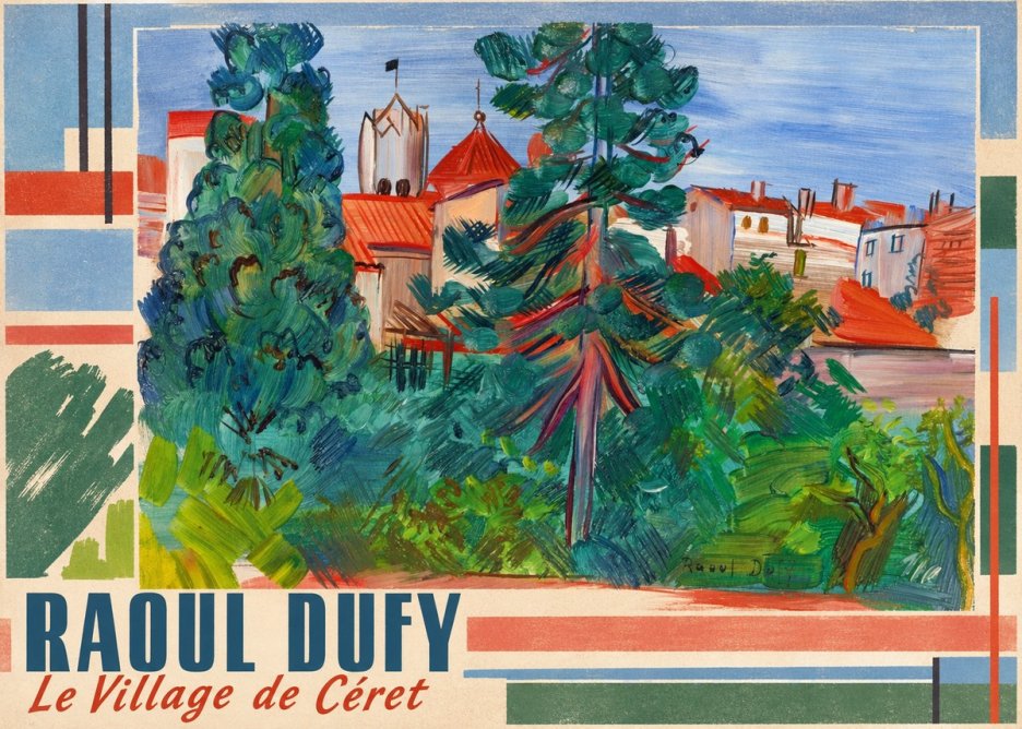 Raoul Dufy Le Village De Céret No3 - Poszter