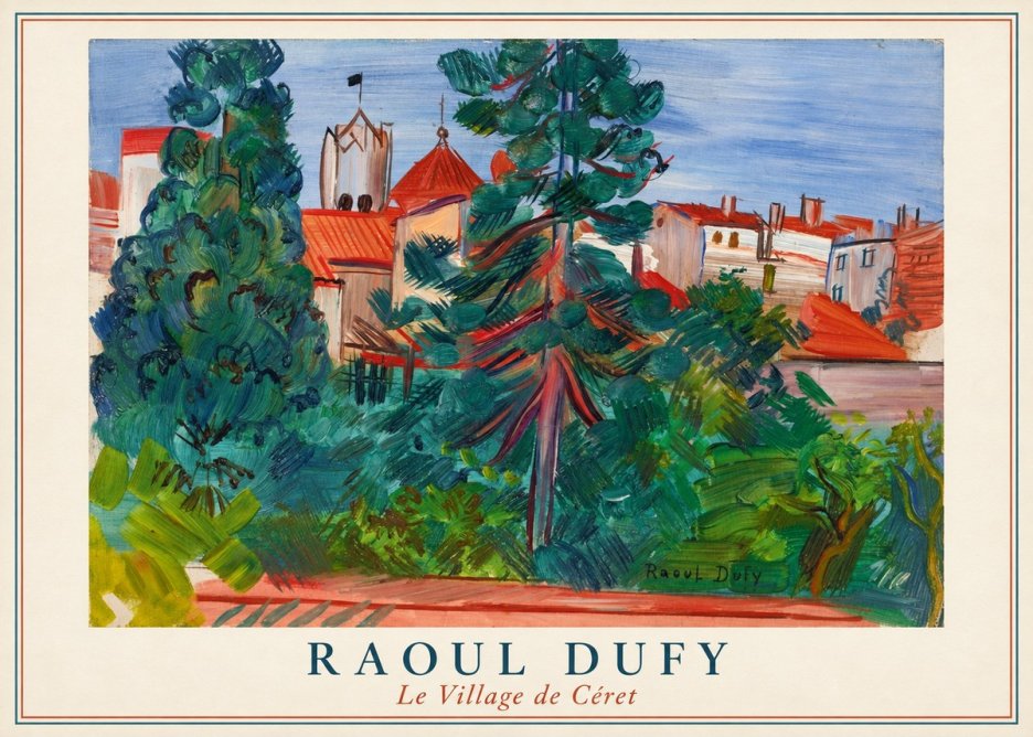 Raoul Dufy Le Village De Céret No4 - Poszter