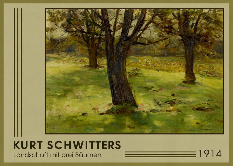 Kurt Schwitters Landschaft Mit Drei Bäumen No1 - Poszter