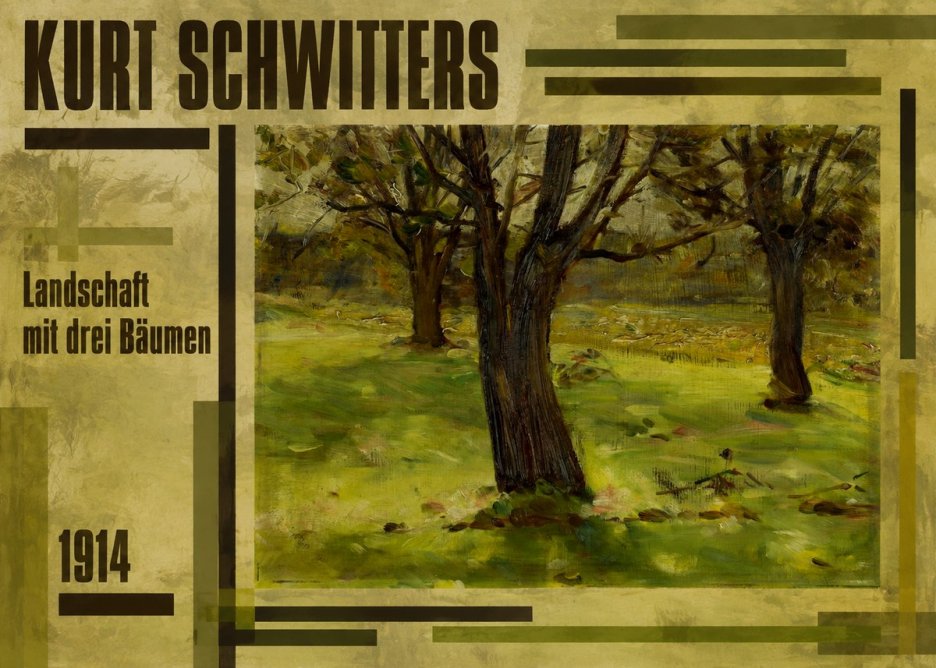 Kurt Schwitters Landschaft Mit Drei Bäumen No2 - Poszter