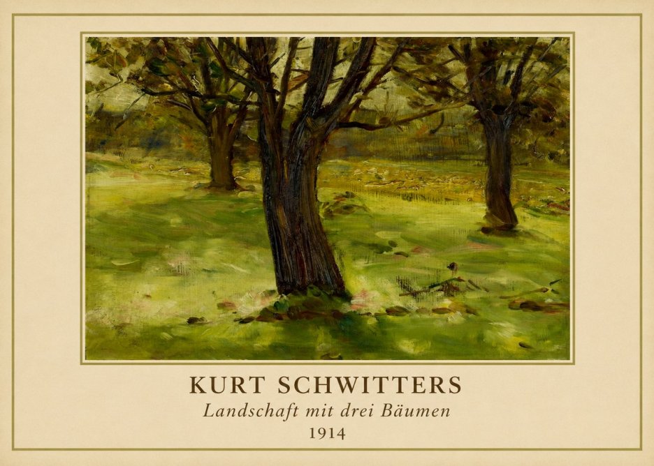 Kurt Schwitters Landschaft Mit Drei Bäumen No4 - Poszter