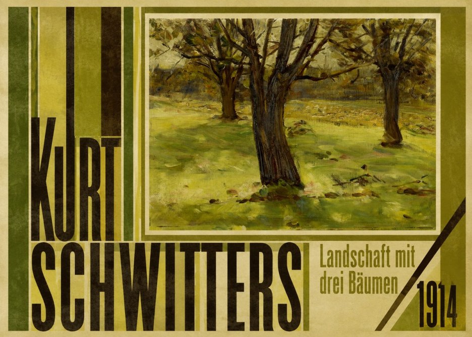 Kurt Schwitters Landschaft Mit Drei Bäumen No5 - Poszter