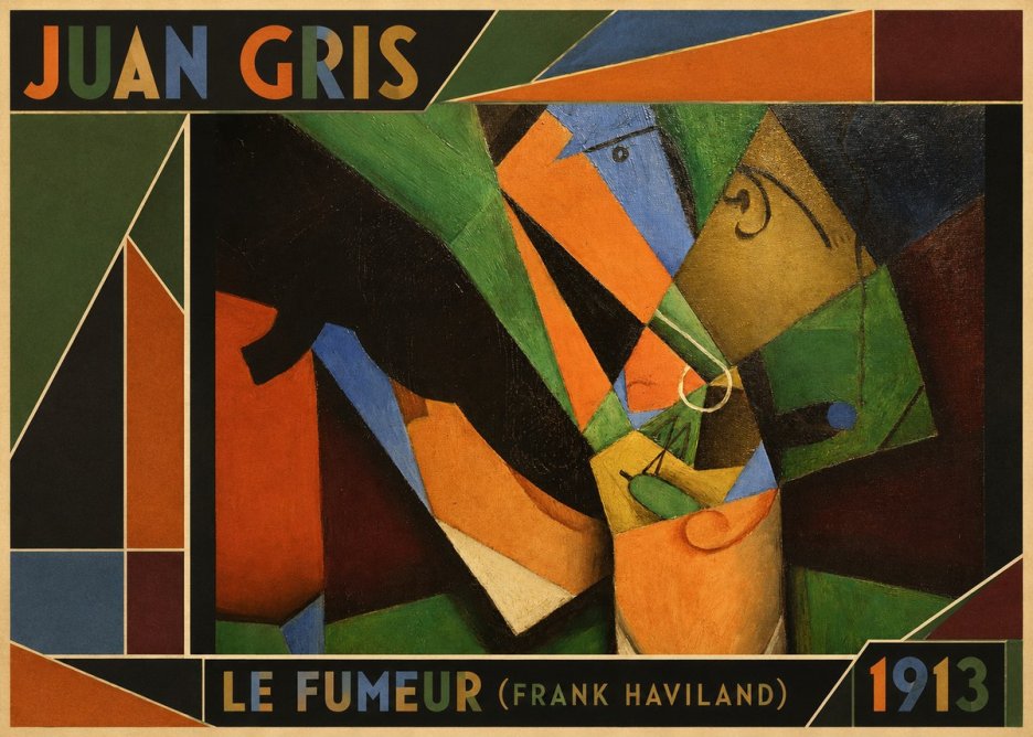 Juan Gris Le Fumeur (Frank Haviland) No1 - Poszter