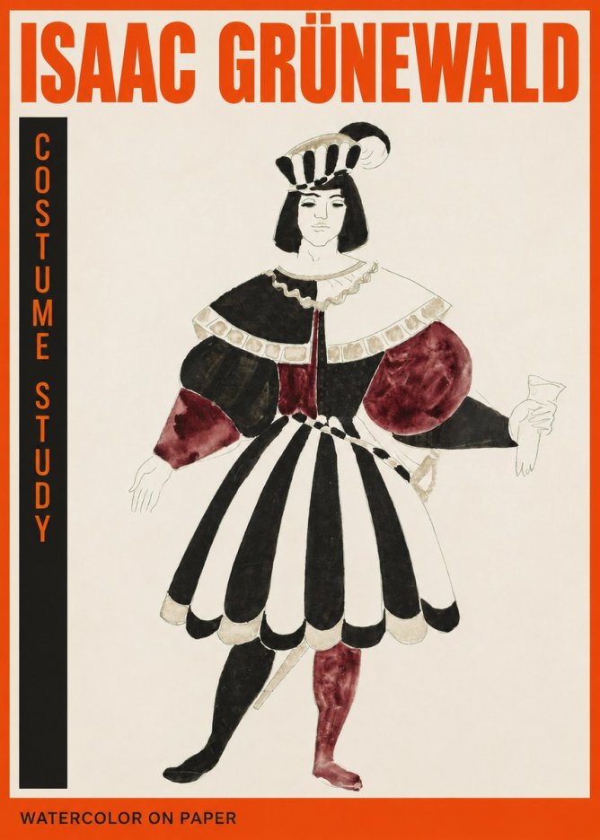 Isaac Grünewald Costume Study VIII No2 - Poszter