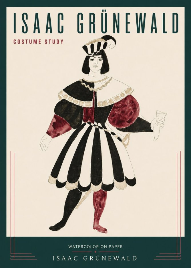 Isaac Grünewald Costume Study VIII No3 - Poszter