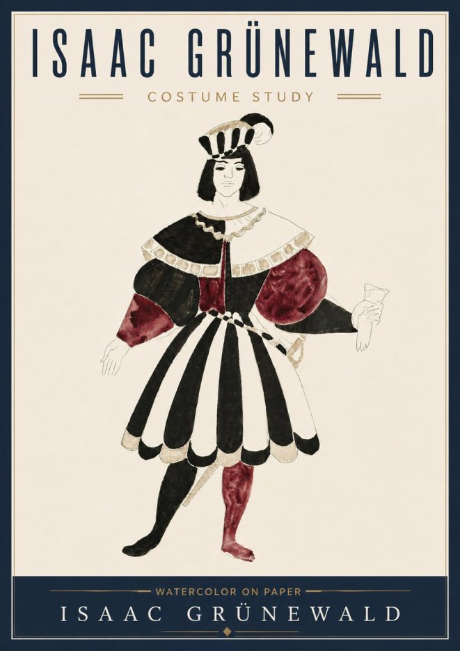 Isaac Grünewald Costume Study VIII No5 - Poszter