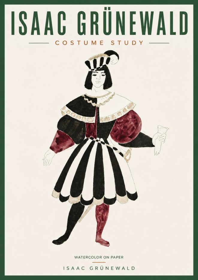 Isaac Grünewald Costume Study VIII No6 - Poszter