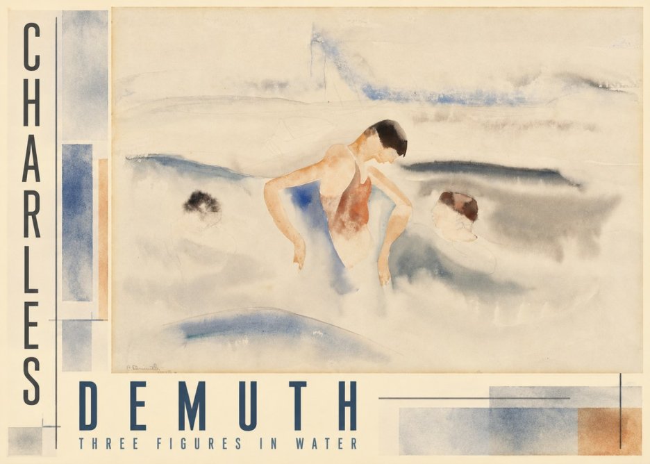 Charles Demuth Three Figures in Water No2 - Poszter