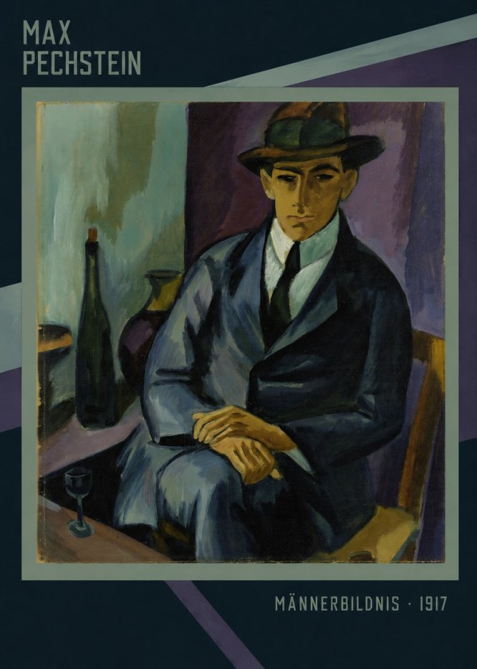 Max Pechstein Männerbildnis • 1917 No3 - Poszter
