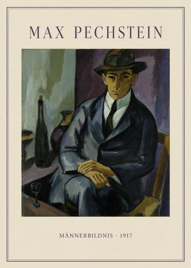 Max Pechstein Männerbildnis • 1917 No4 - Poszter