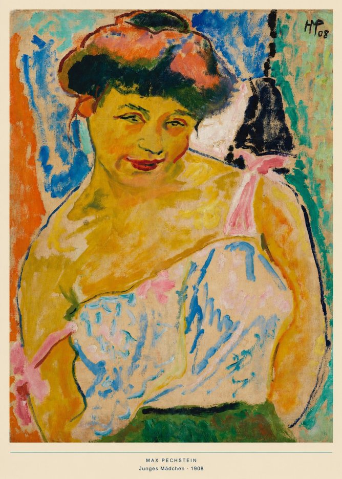 Max Pechstein Junges Mädchen No6 - Poszter