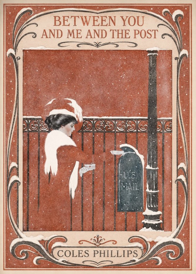 Coles Phillips Between You and Me and the Post No5 - Poszter