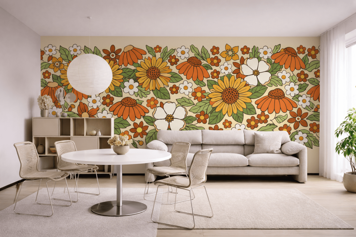 Sunlit Blossom Field