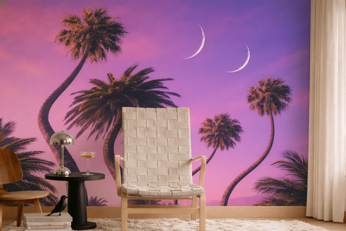 Curved Palms Mural