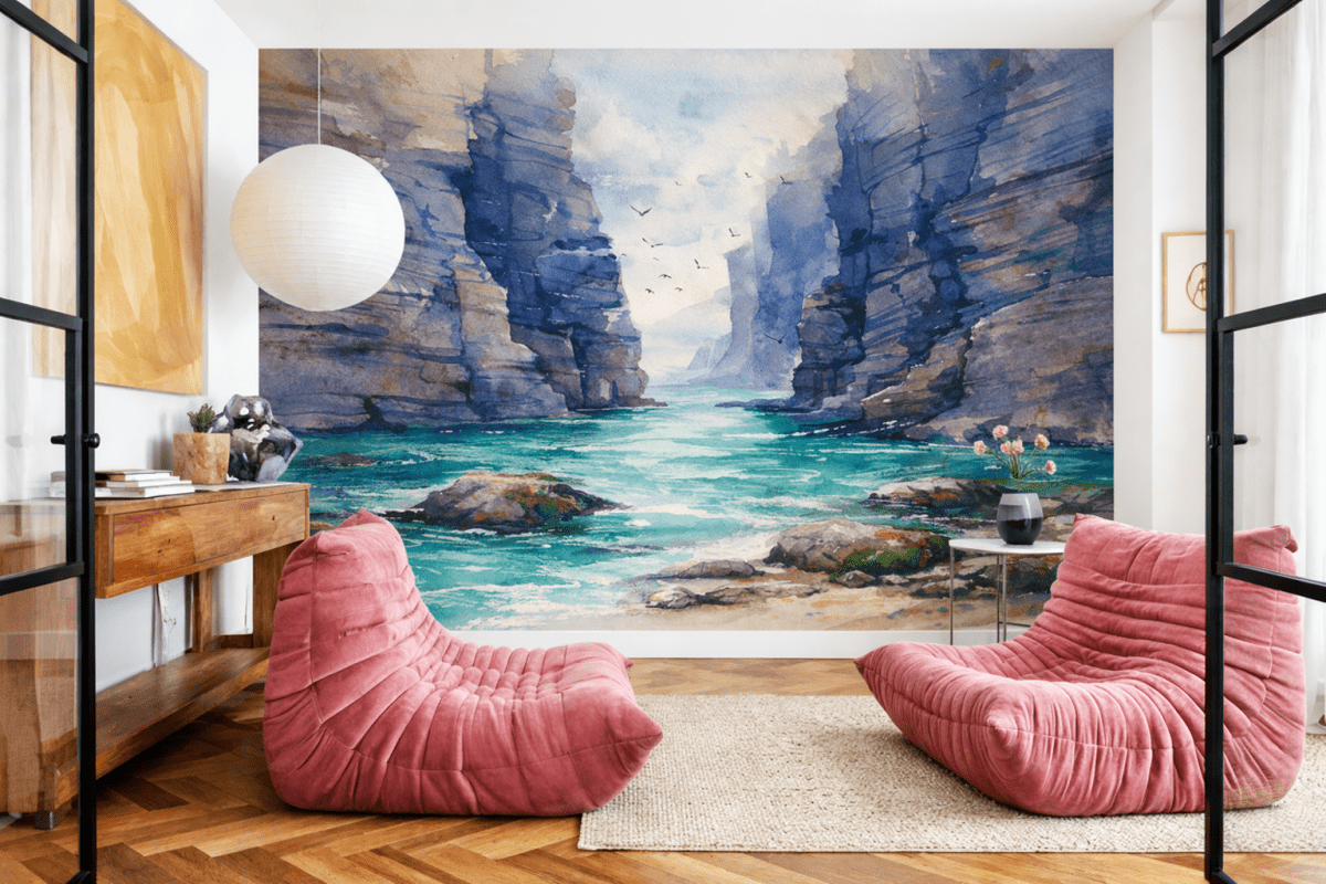 Sculpted Cliffside Waves