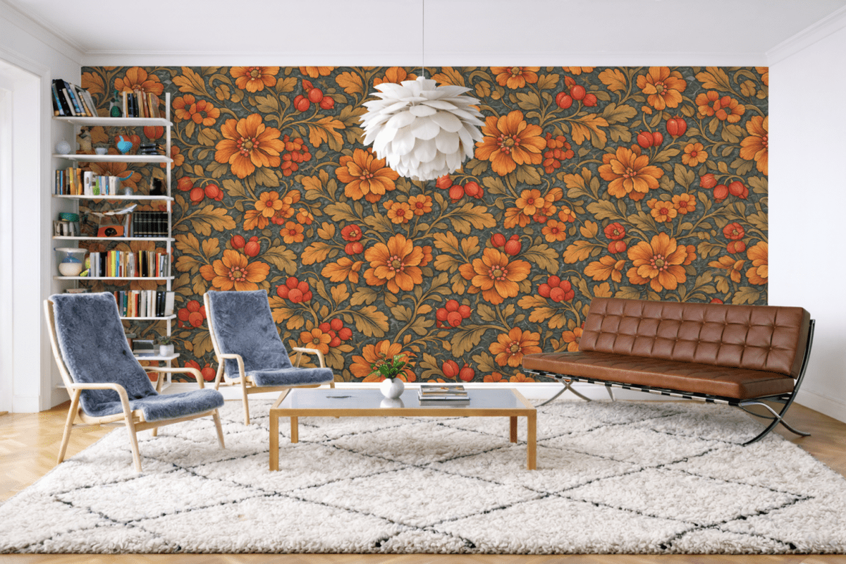 Rustic Blossom Tapestry
