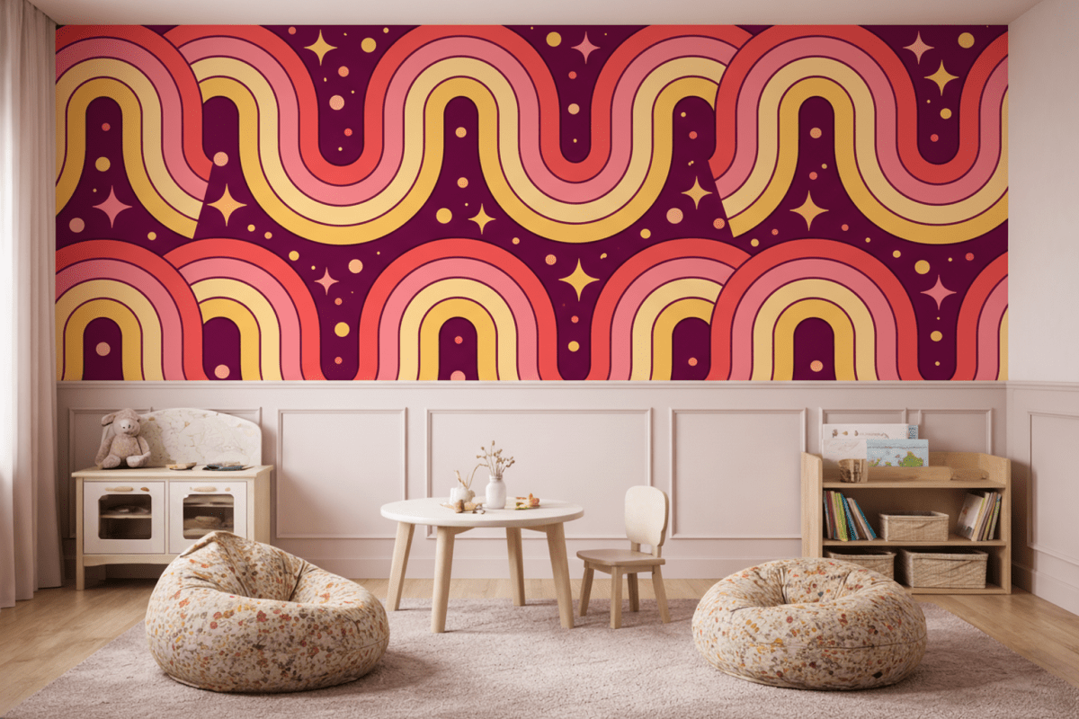 Retro Crescent Waves