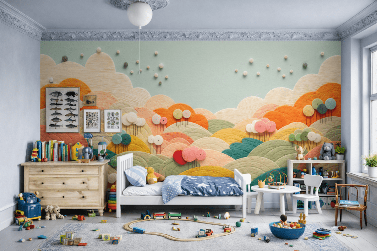 Pastel Rippled Hills