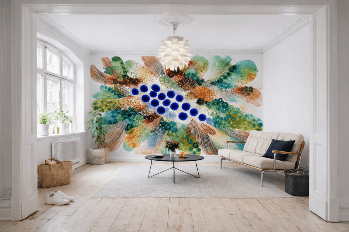 Vibrant Watercolor Ferns