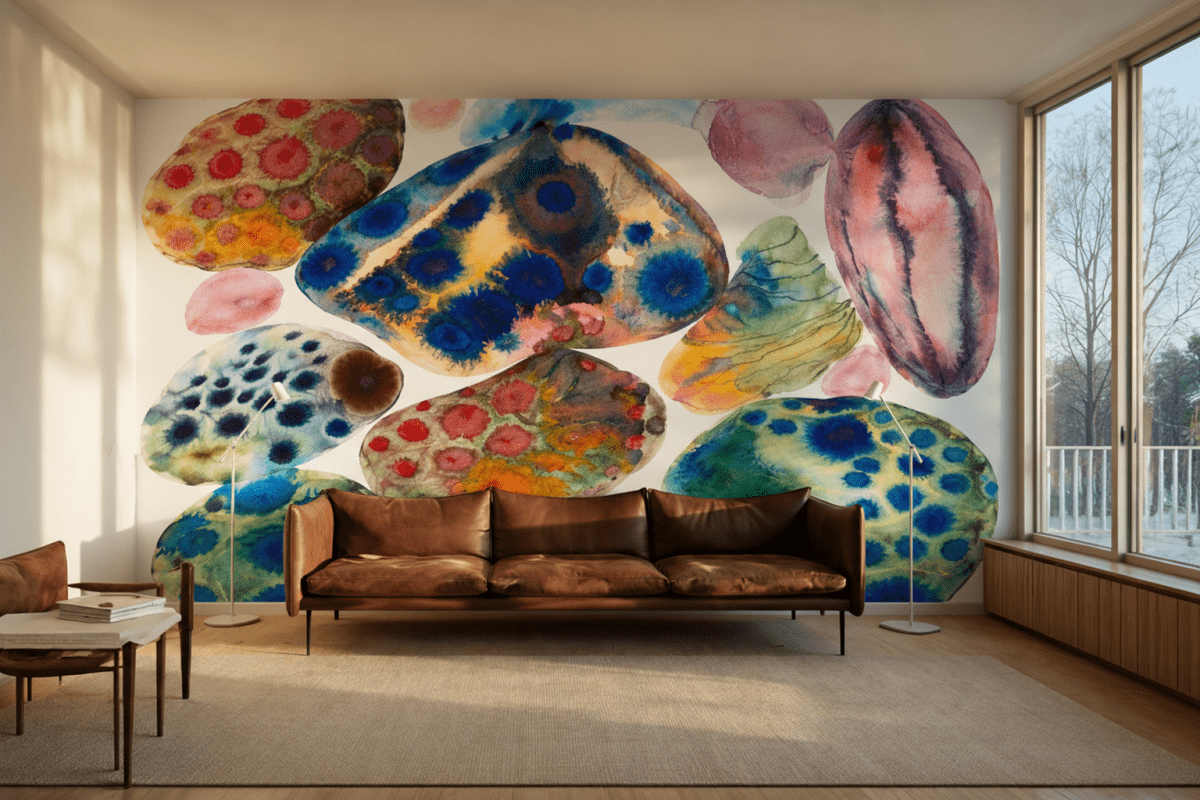 Vibrant Pebble Mosaic