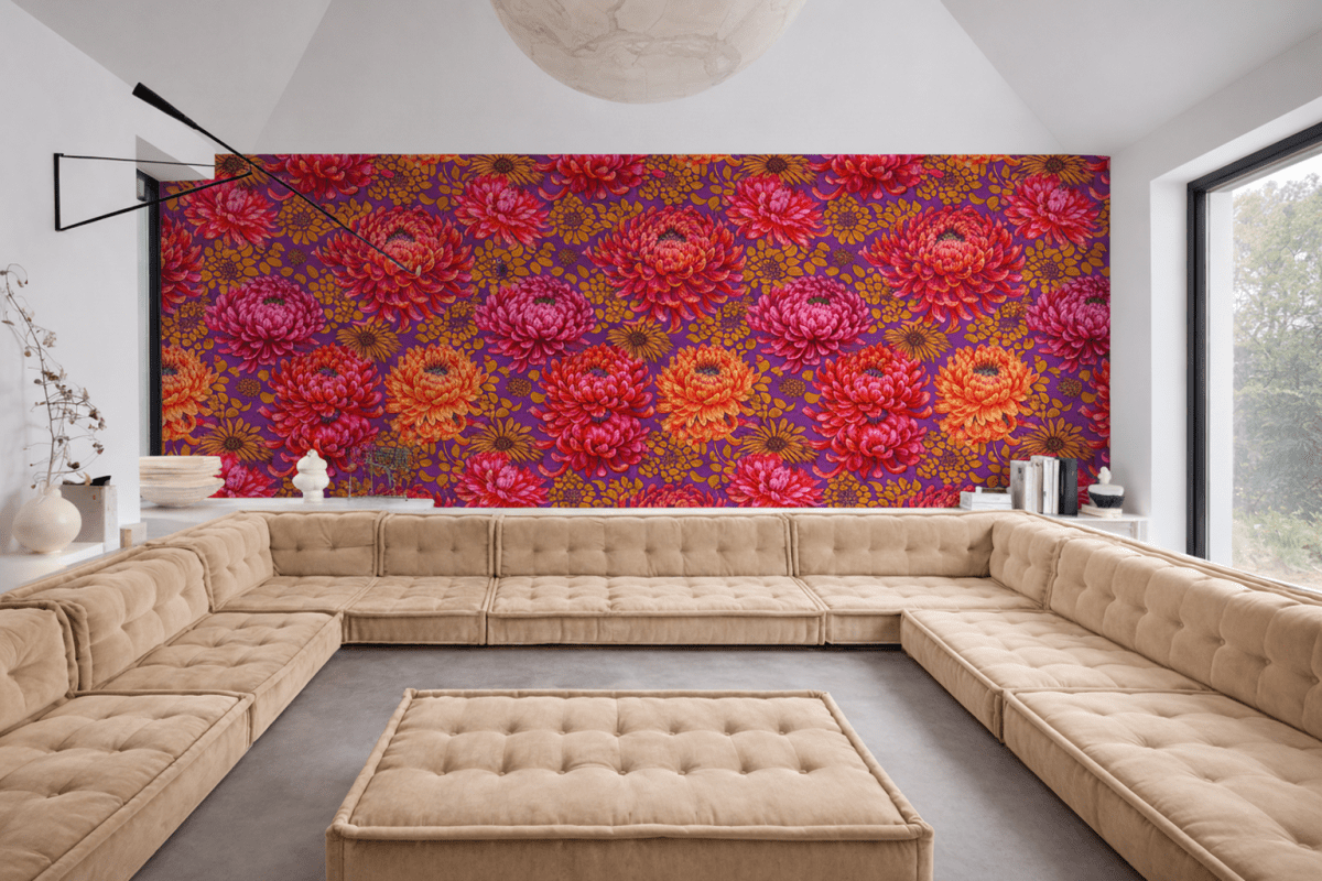 Saffron Chrysanthemum Tapestry