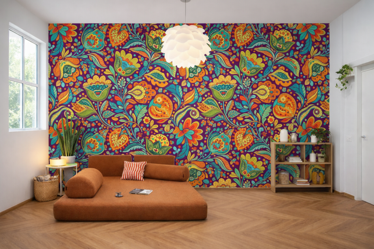 Vibrant Veil Tapestry