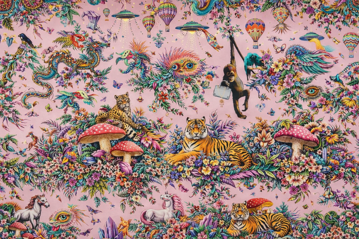 Whimsical Jungle Tapestry
