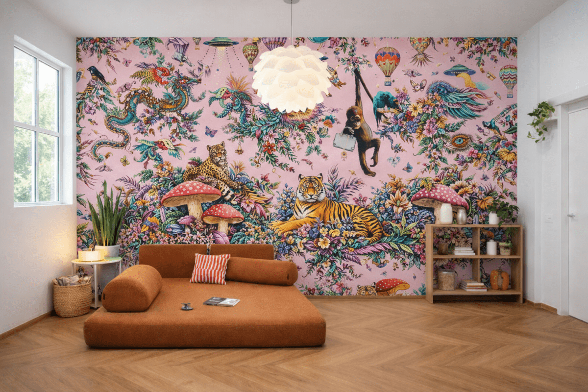 Whimsical Jungle Tapestry