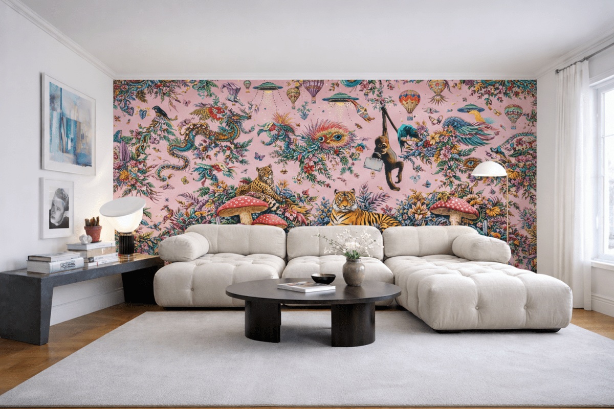 Whimsical Jungle Tapestry