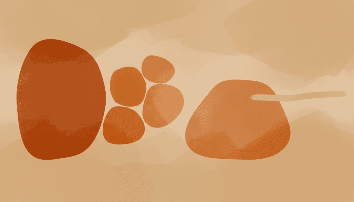 Sunset Pebble Composition