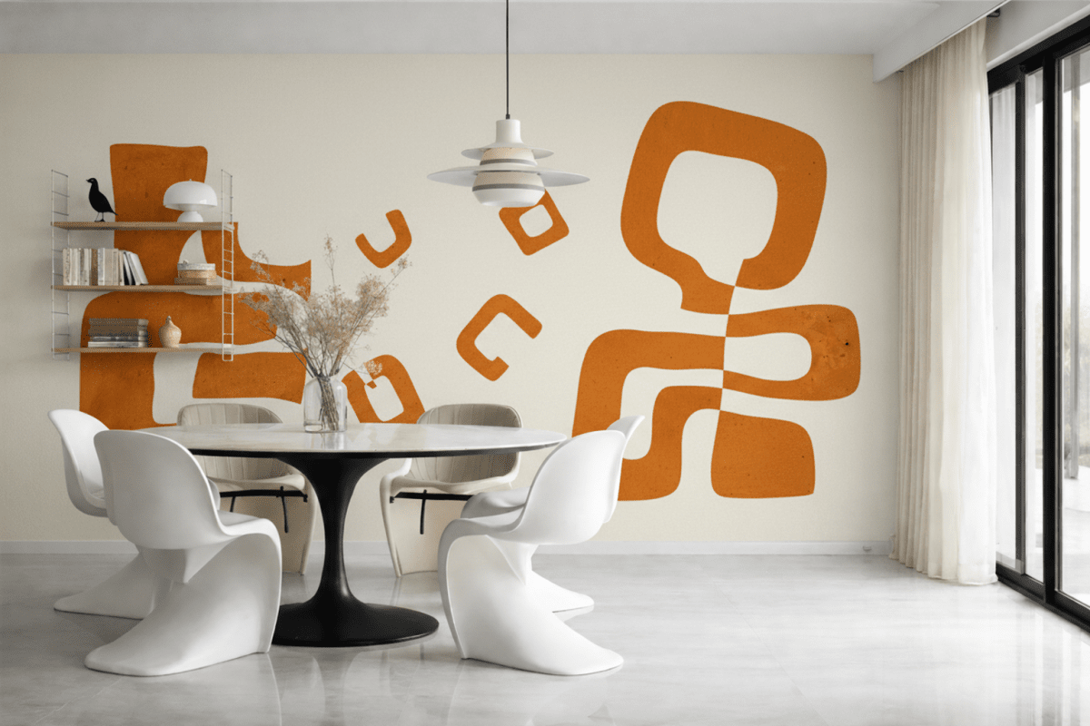 Ochre Geometric Whimsy