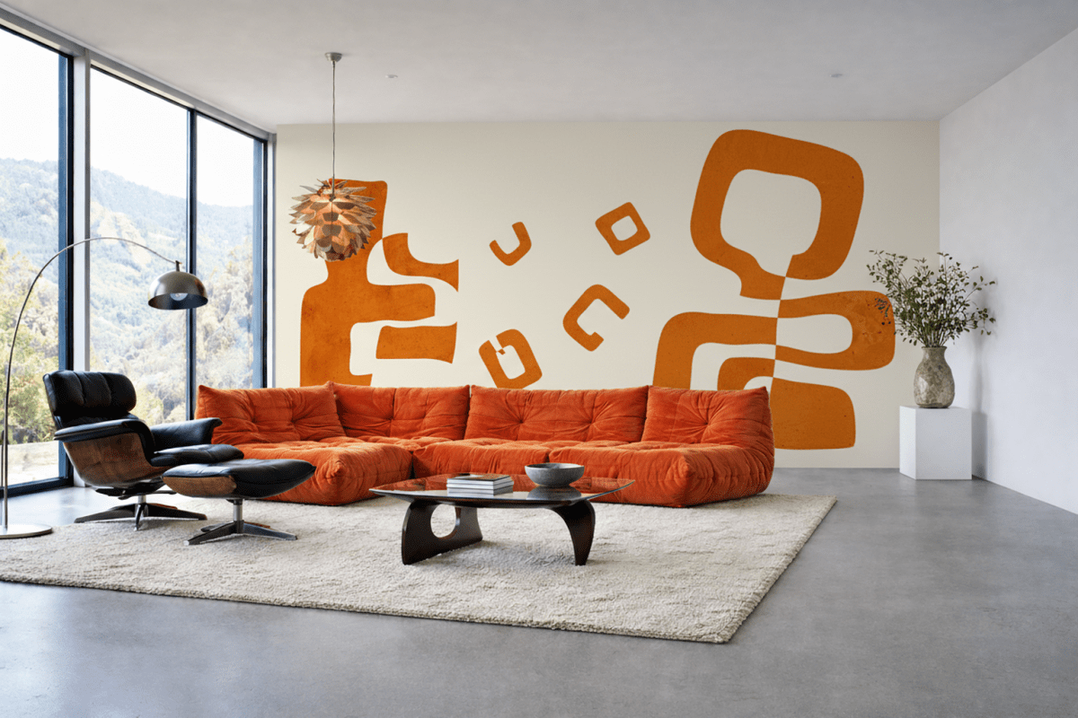 Ochre Geometric Whimsy