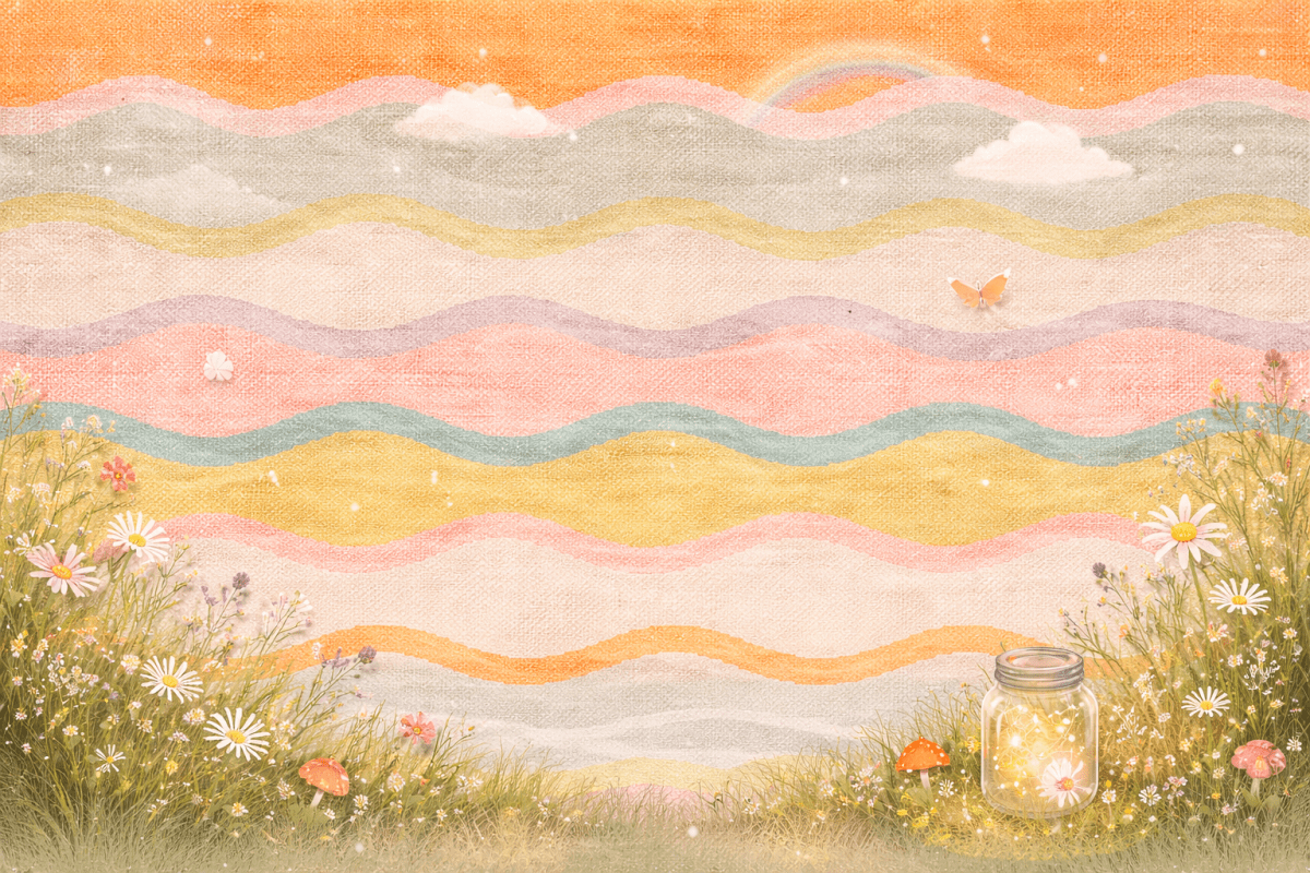 Whimsical Meadow Waves