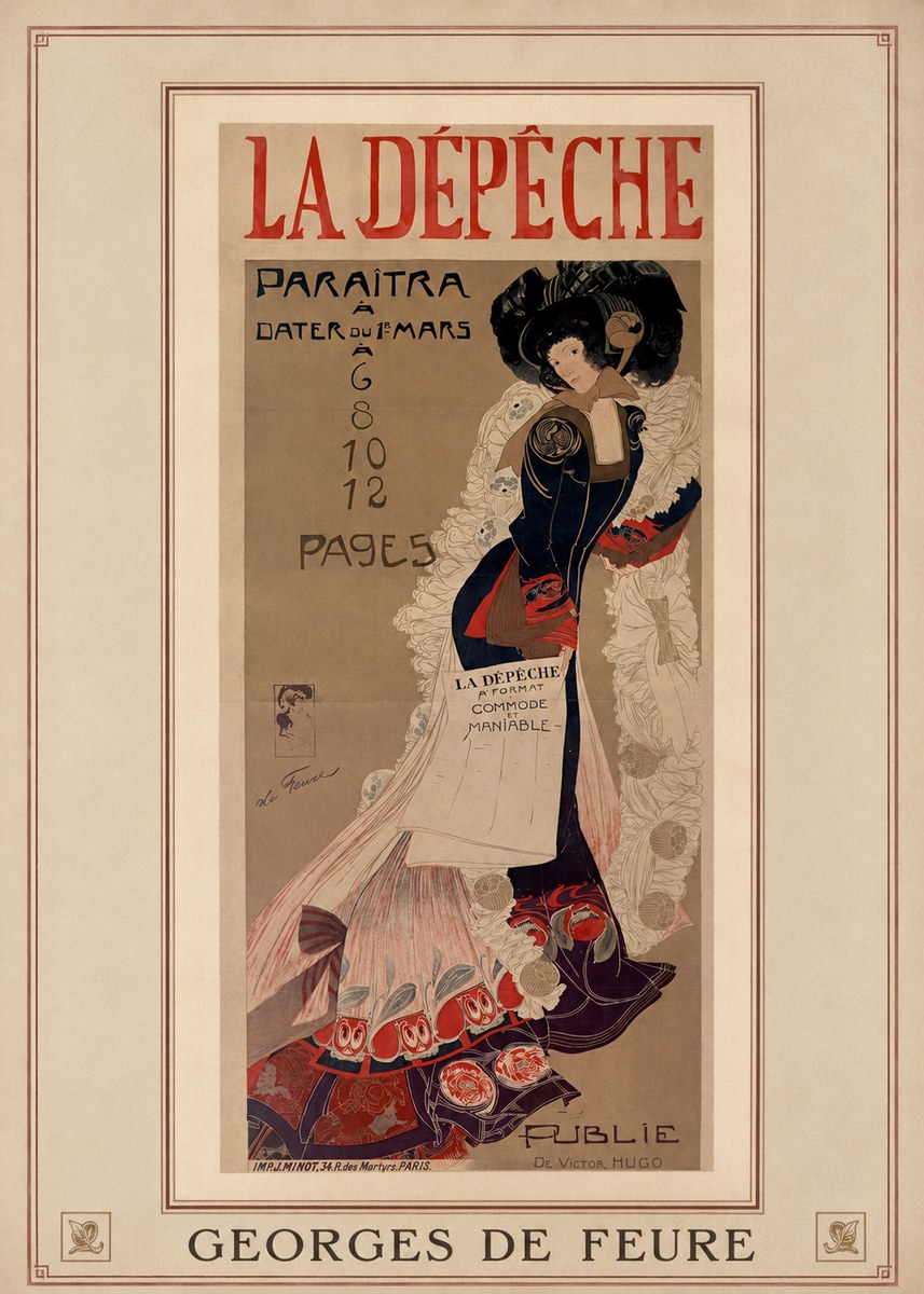 Georges de Feure La Dépêche I No4 - Poszter