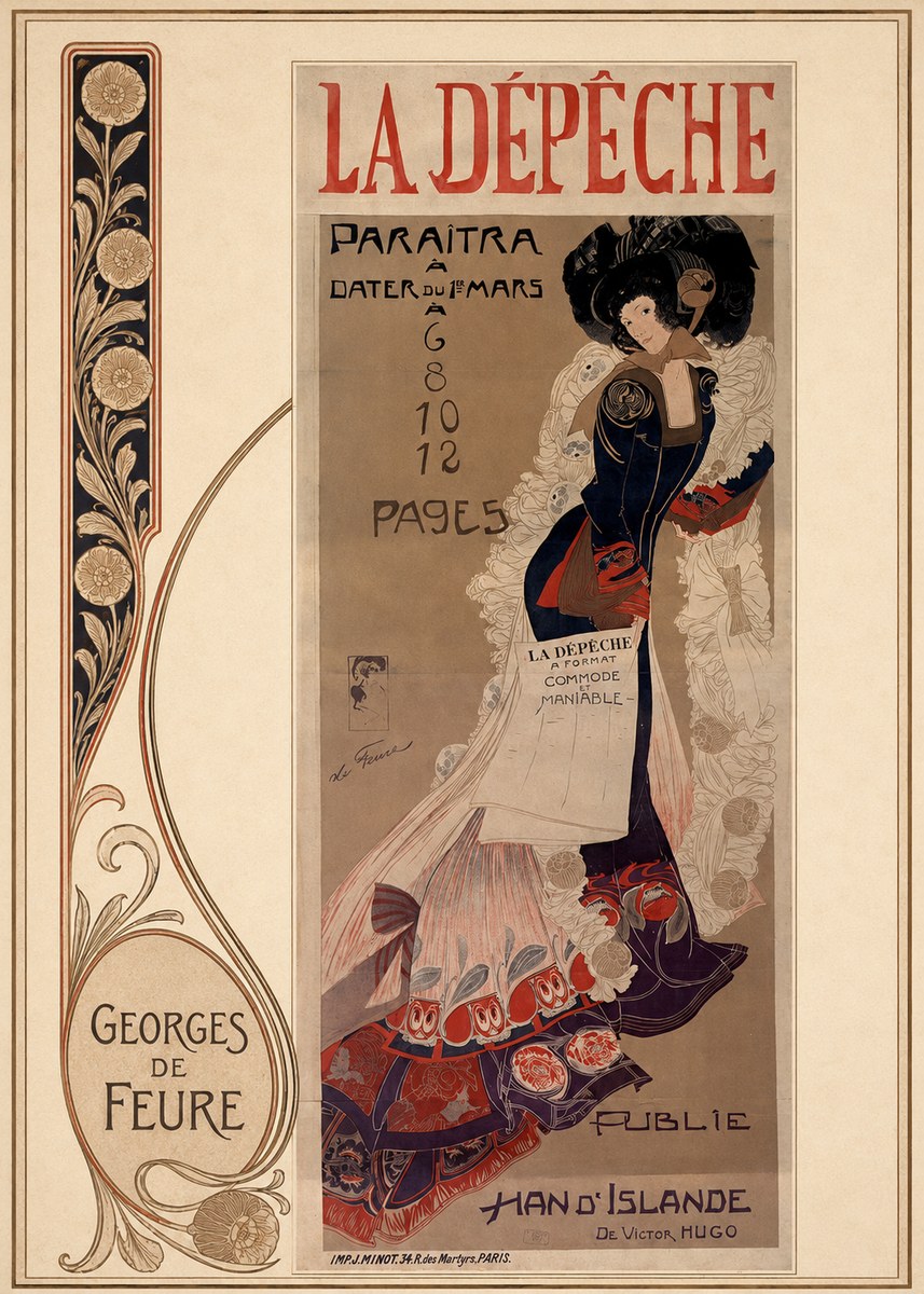 Georges de Feure La Dépêche I No6 - Poszter