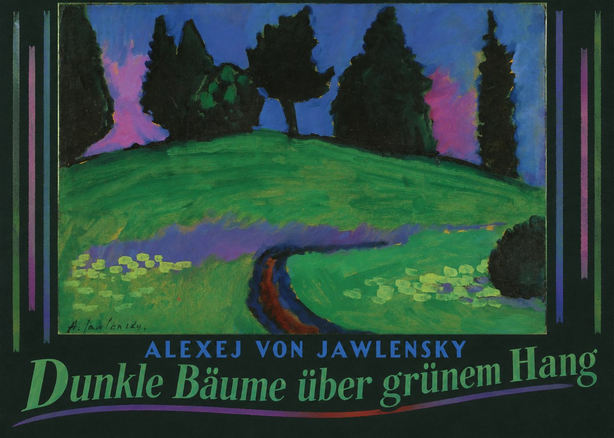 Alexej von Jawlensky Dunkle Bäume Über Grünem Hang No6 - Poszter
