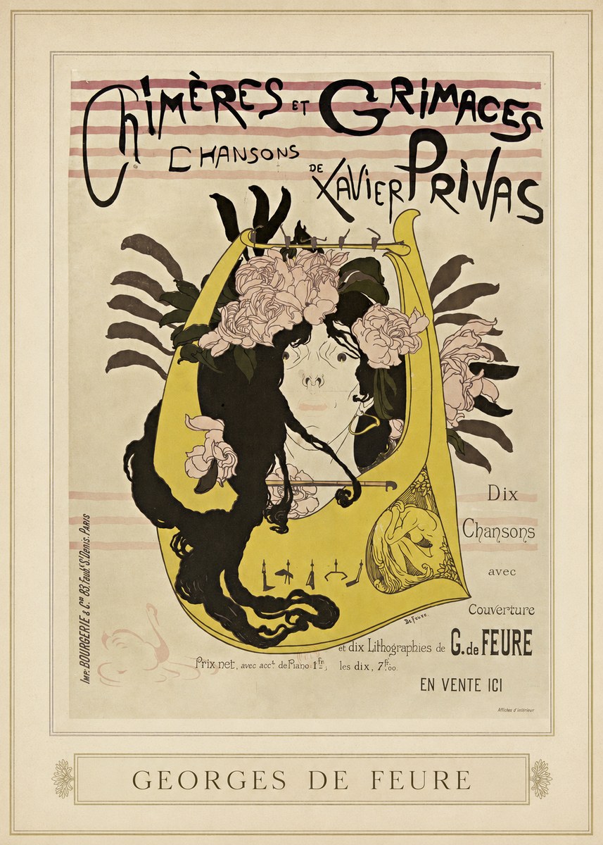 Georges de Feure Chimères Et Grimaces No4 - Poszter