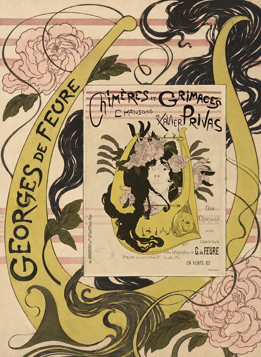 Georges de Feure Chimères Et Grimaces No6 - Poszter