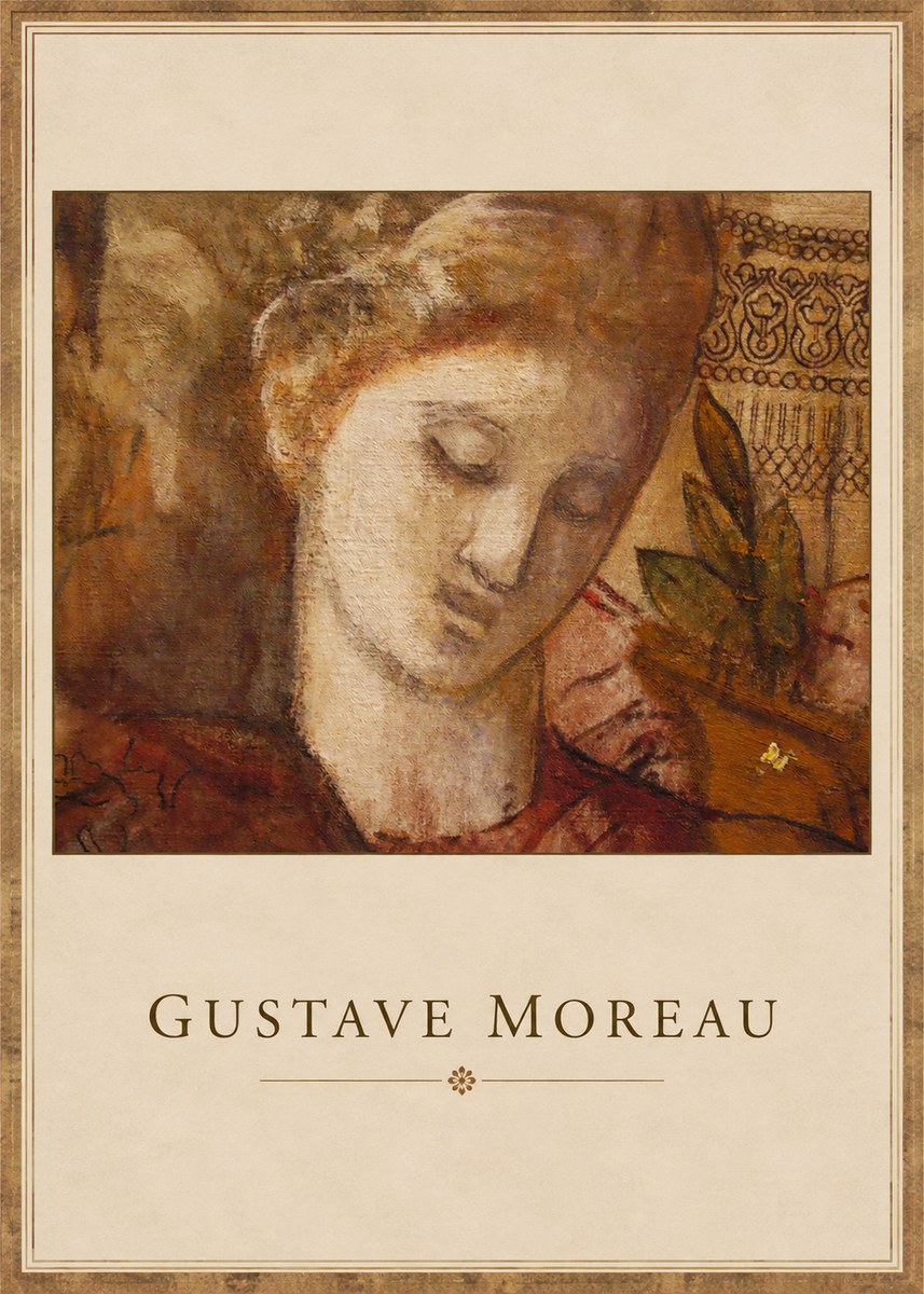 Gustave Moreau Female Head Study No1 - Poszter