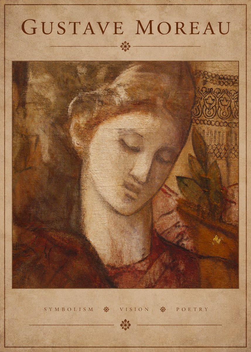 Gustave Moreau Female Head Study No3 - Poszter