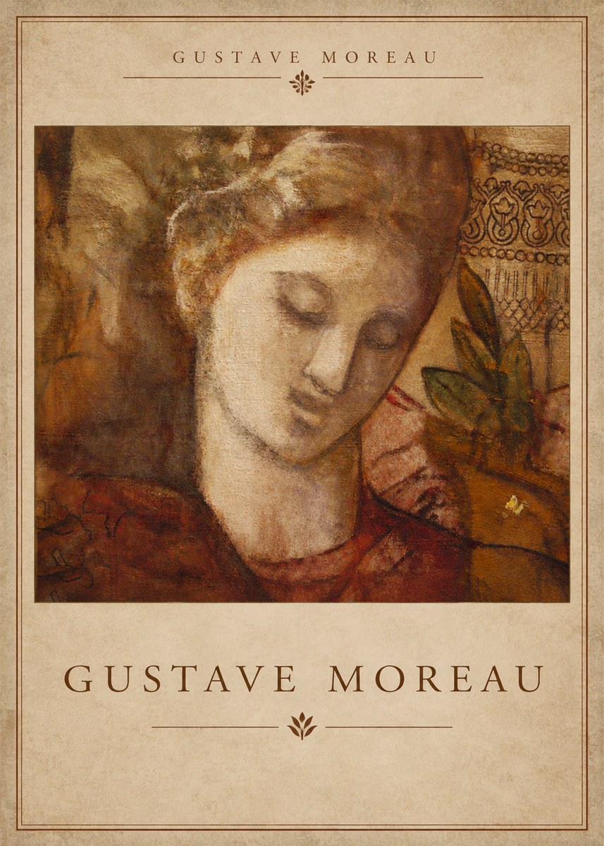 Gustave Moreau Female Head Study No4 - Poszter