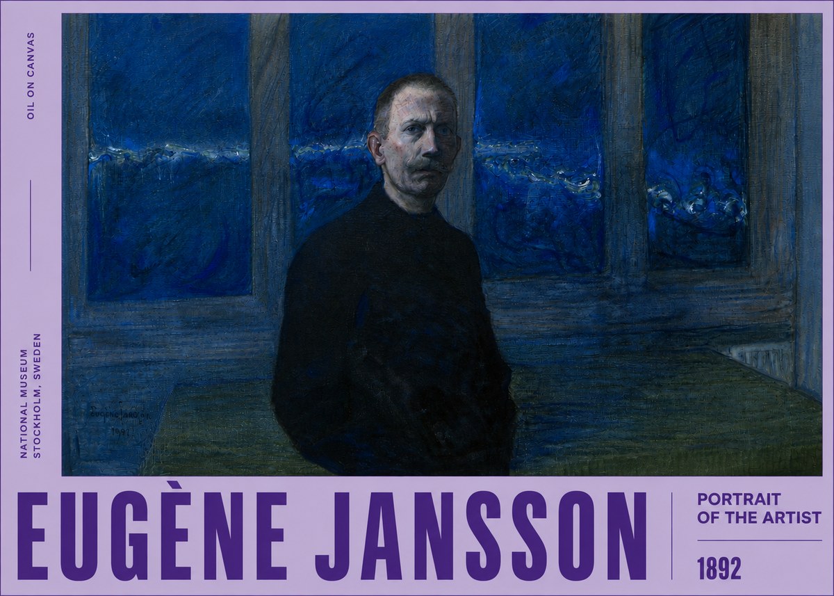 Eugène Jansson Portrait of the Artist I No4 - Poszter