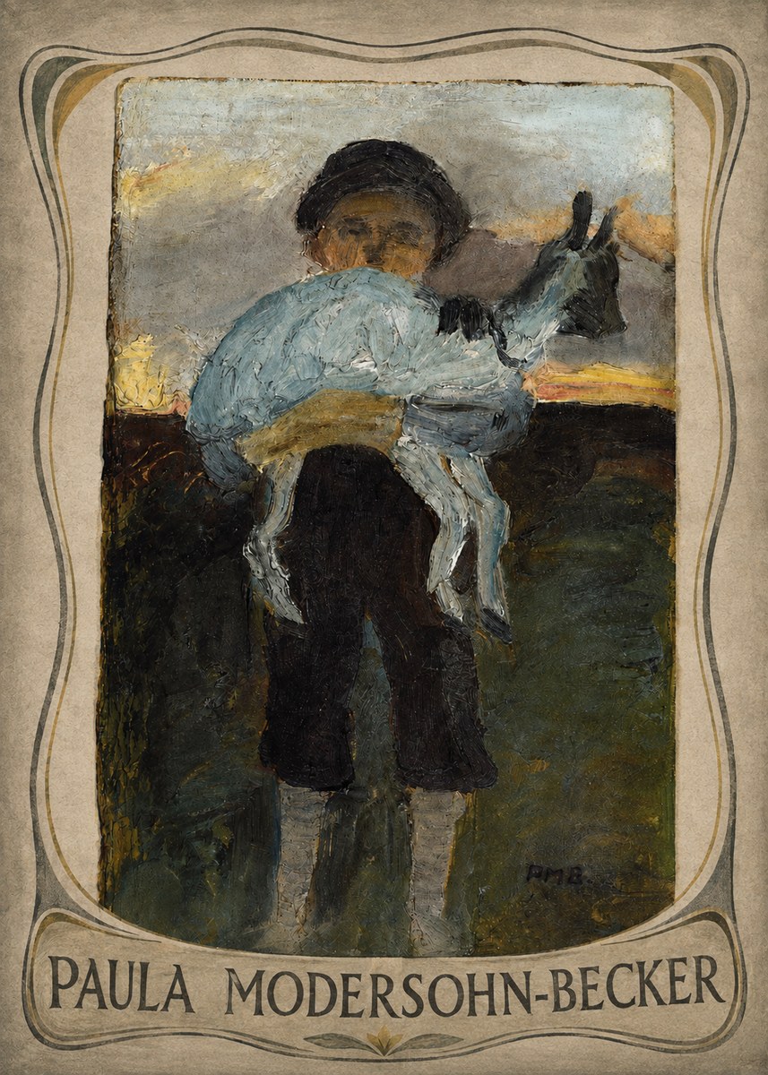 Paula Modersohn-Becker Boy with Goat No3 - Poszter