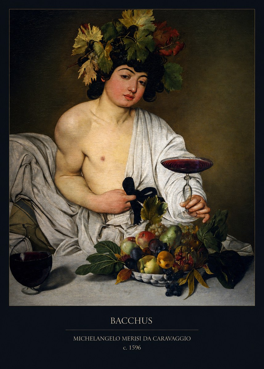 Michelangelo Merisi da Caravaggio Bacchus I No6 - Poszter
