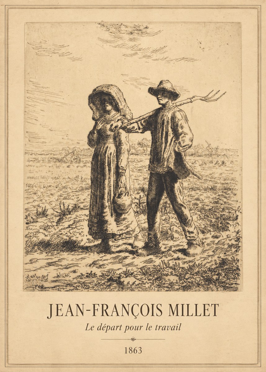 Jean-François Millet Le Départ Pour Le Travail I No1 - Poszter