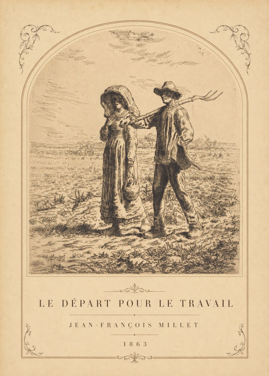 Jean-François Millet Le Départ Pour Le Travail I No3 - Poszter