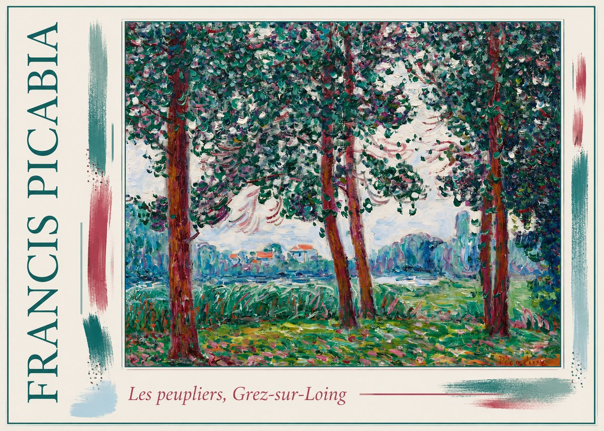 Francis Picabia Les Peupliers, Grez-sur-loing No1 - Poszter