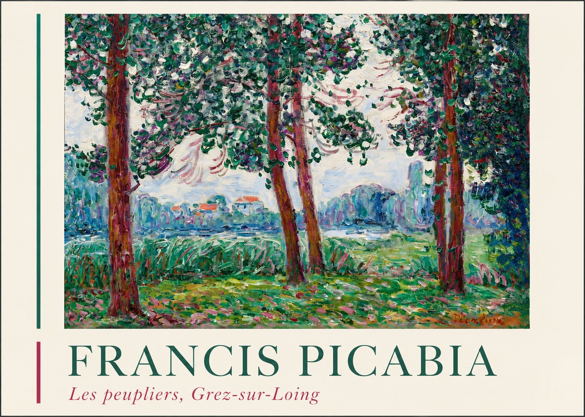 Francis Picabia Les Peupliers, Grez-sur-loing No2 - Poszter