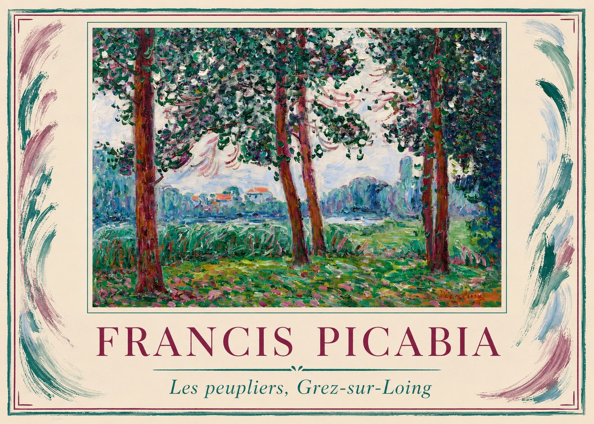 Francis Picabia Les Peupliers, Grez-sur-loing No6 - Poszter