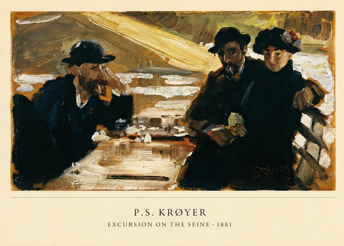 P.S. Krøyer Excursion on the Seine No6 - Poszter